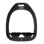 Flex-On Green Composite Stirrups - Incline Grip - Black/Black/Black